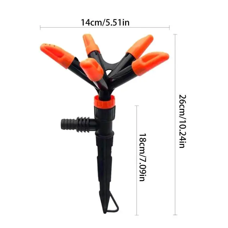 Sprinkler Nozzle 360 Degree Automatic Rotating Water Spray Garden Lawn Automatic Sprinkler Garden Watering Irrigation Supplies
