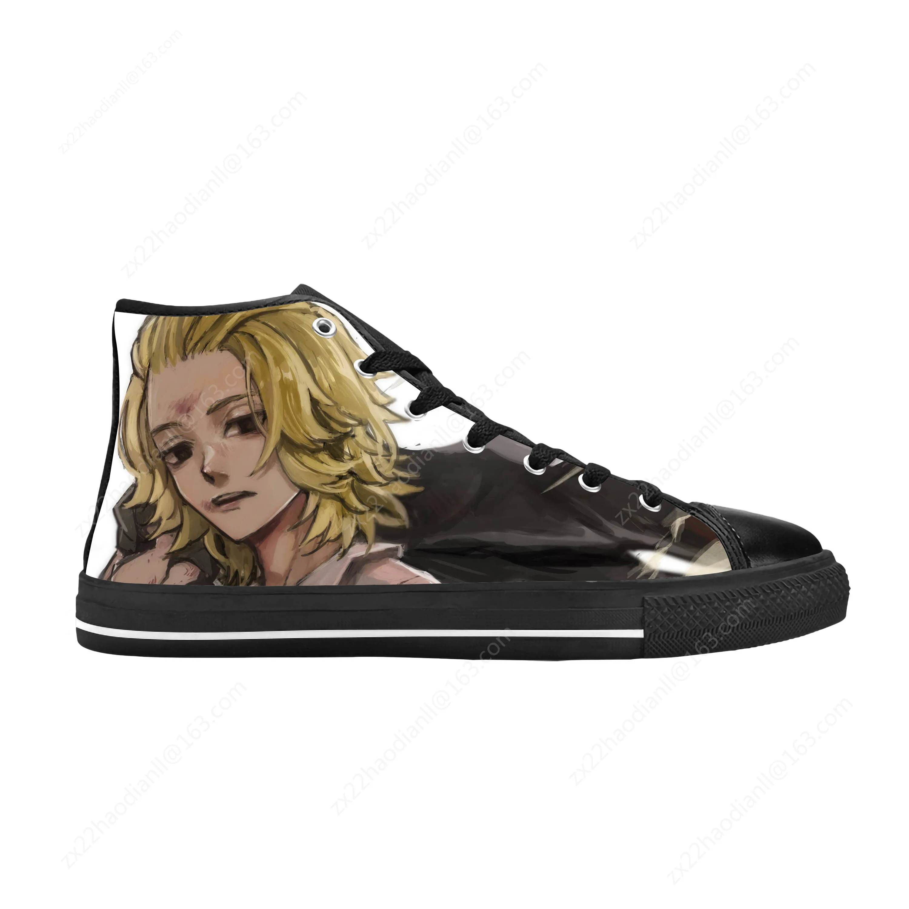 Japońskie Anime tokio Revengers Sano Manjiro Mikey odzież na co dzień buty wysoki Top wygodne oddychające buty sportowe męskie/damskie z nadrukiem 3D