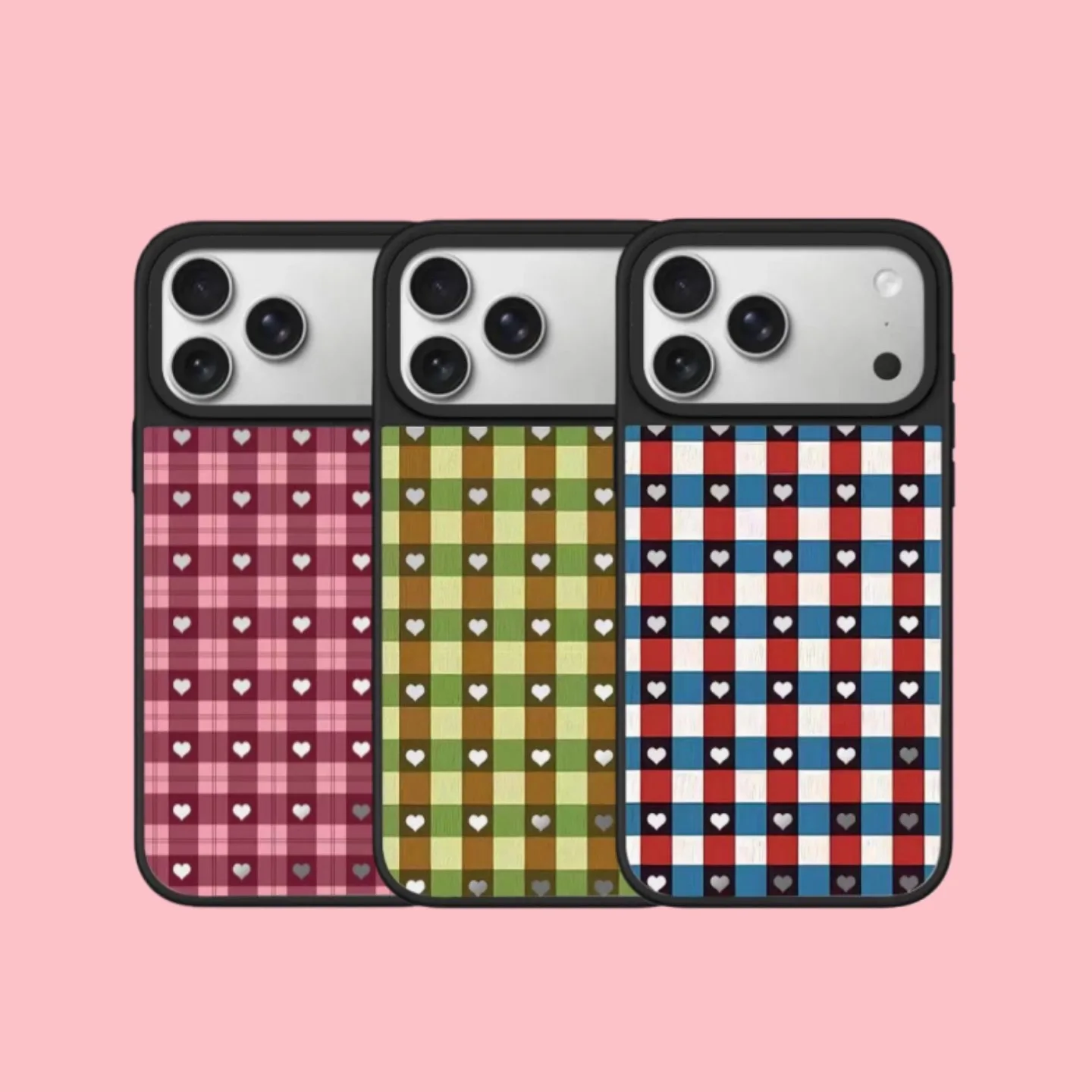 Hochwertige Lucky Checkered Dots Handyhülle für iPhone 11/12/13/14/15/16/17 Pro Max AIR PLUS Ins