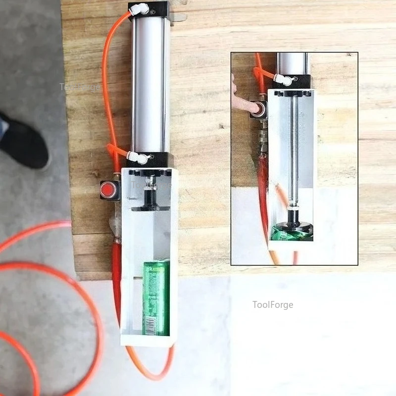علبة ألومنيوم تعمل بالهواء المضغوط 16 أونصة يمكن الضغط على كسارة الزجاجات ثلاثية الأبعاد #3