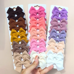 6/10Pcs New Girls Princess Hairpins Hair Bows Nylon Safe Hair Clips Barrettes for Infants Toddlers Kids Baby Hair Accessories