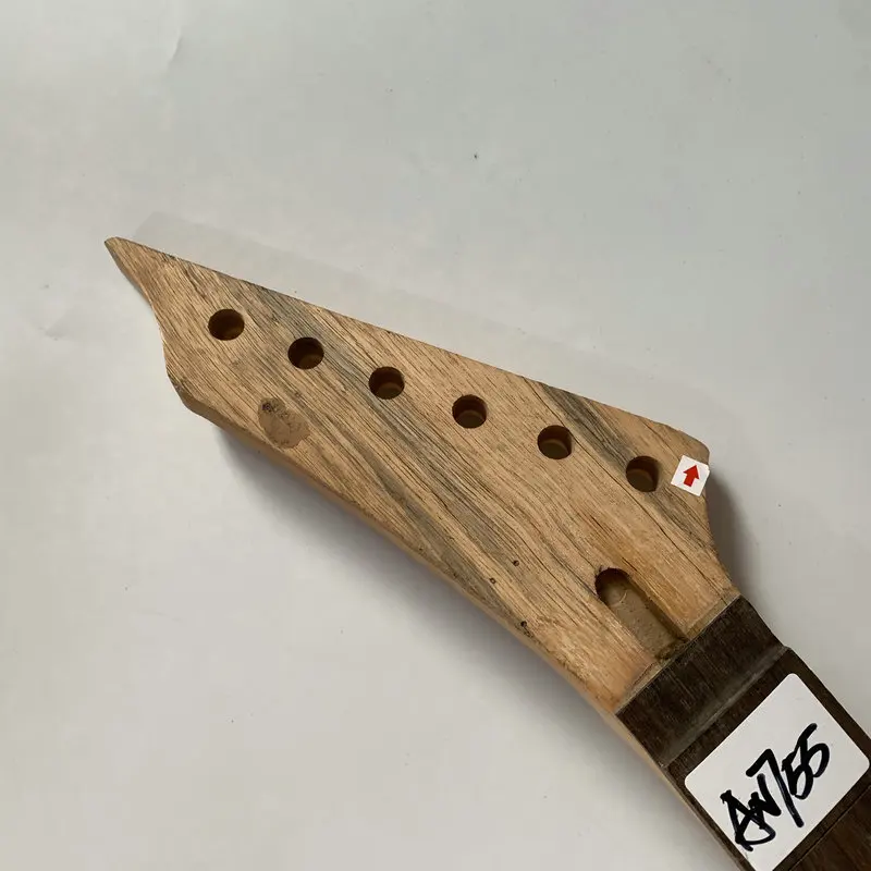 AN755 Reverse Headstock Unfinsihed No Frets Electric Guitar Neck 24 Frets  Floyd Rose Style Right Hand Maple with Rosewood