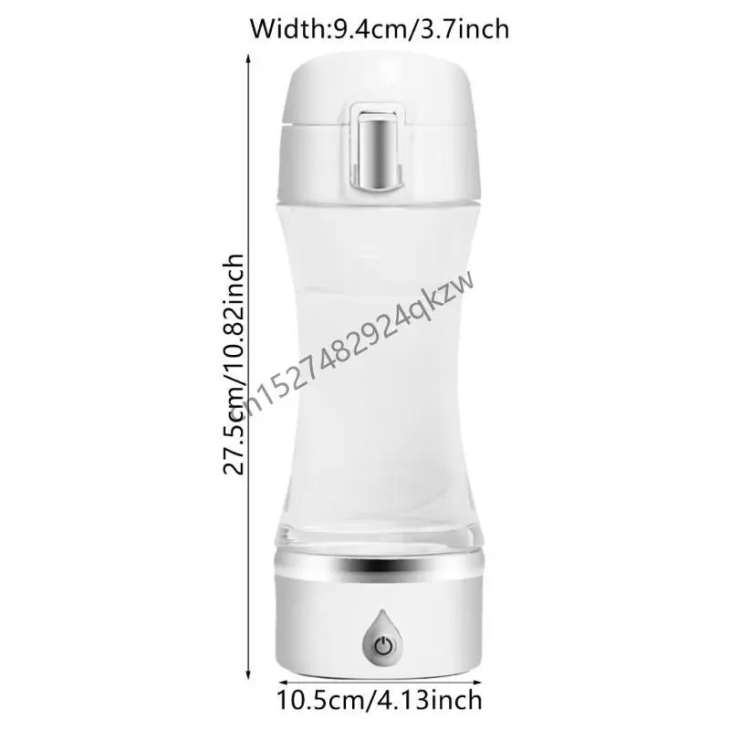 R9CD Hydrogens صانع المياه الغني المحمولة USB قابلة لإعادة الشحن مولد مياه ماء مؤينن كوب الزجاج