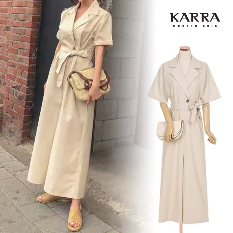 KARRA linen touch caraneck jumpsuit + belt SET_KL3SOP016C