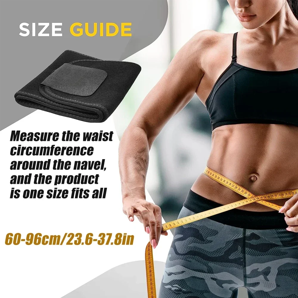 Waist Trimmer Belt  for Women and Men, Stomach Wraps for Weight Loss, Neoprene Waist Trainer Slimming Belt Sauna Suit Effect