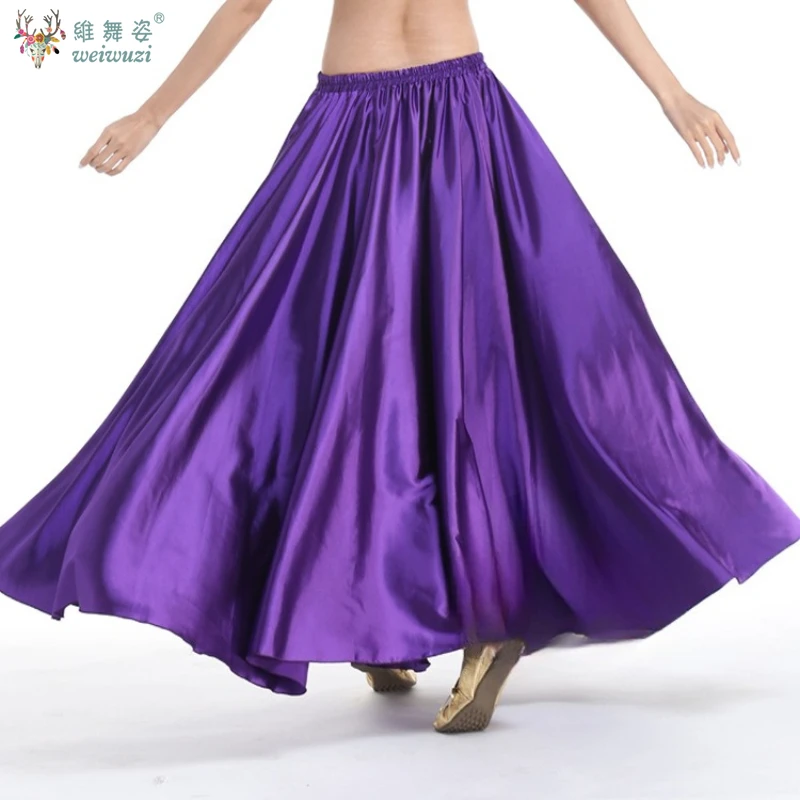 Belly Dance Costume India Skirt for Women Satin Split Long Skirt Customsized Adult Oriental Belly Dancing Wear Clothing Skirts