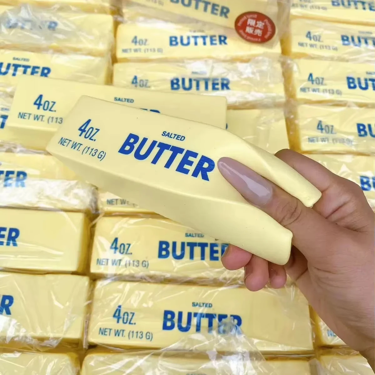 ของเล่นบัตเตอร์สติ๊กนุ่ม บีบแล้วคืนรูปช้าๆ ช่วยผ่อนคลายความวิตกกังวล บีบเล่นคลายเครียด บัตเตอร์ครีมบาร์ บรรเทาความเครียด ของเล่นสัมผัส