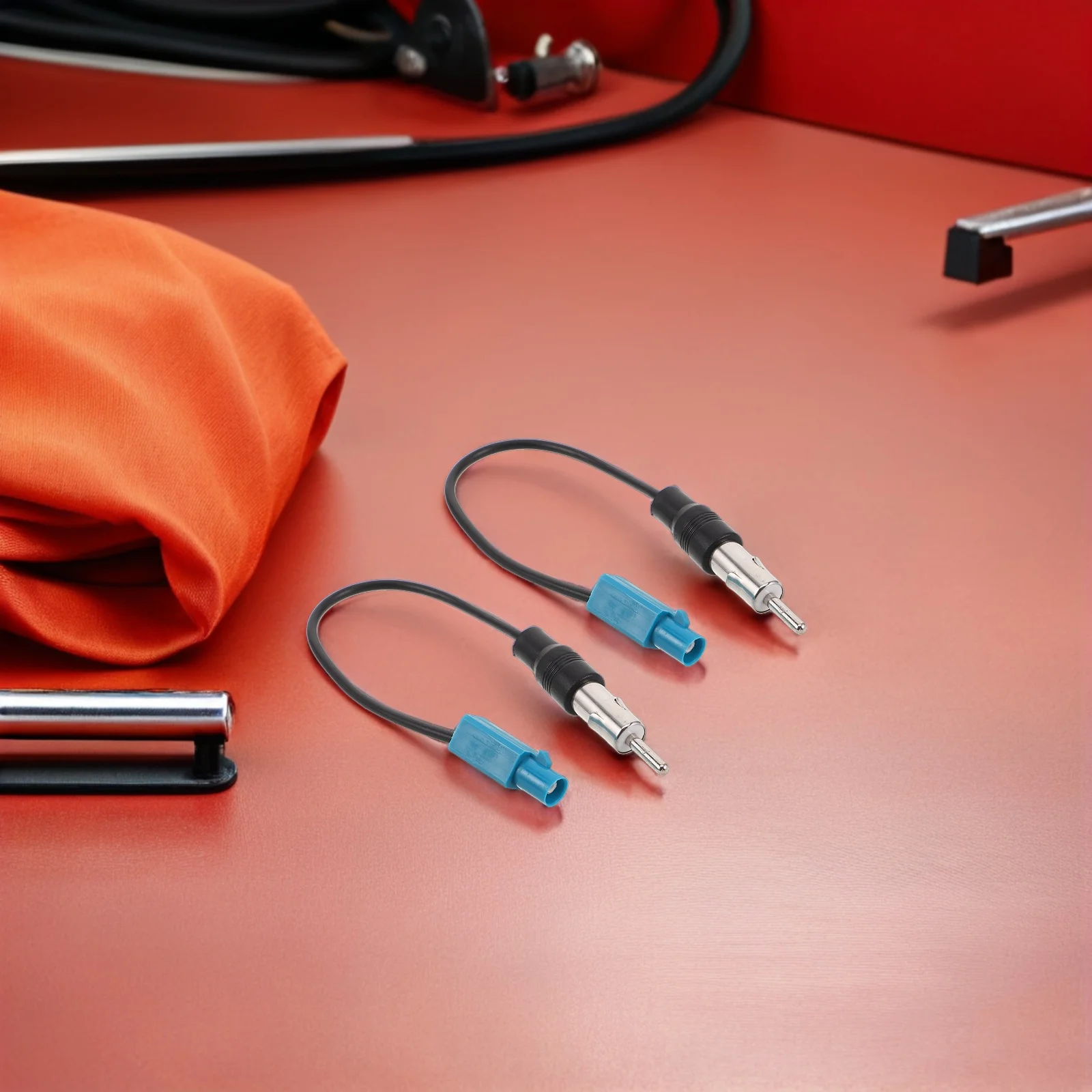 

5pcs Car Stereo Antenna Adapter Cable Fakra Z Male To Din Plug Am Fm Radio Audio Connector For Vehicle Electronics Easy Install