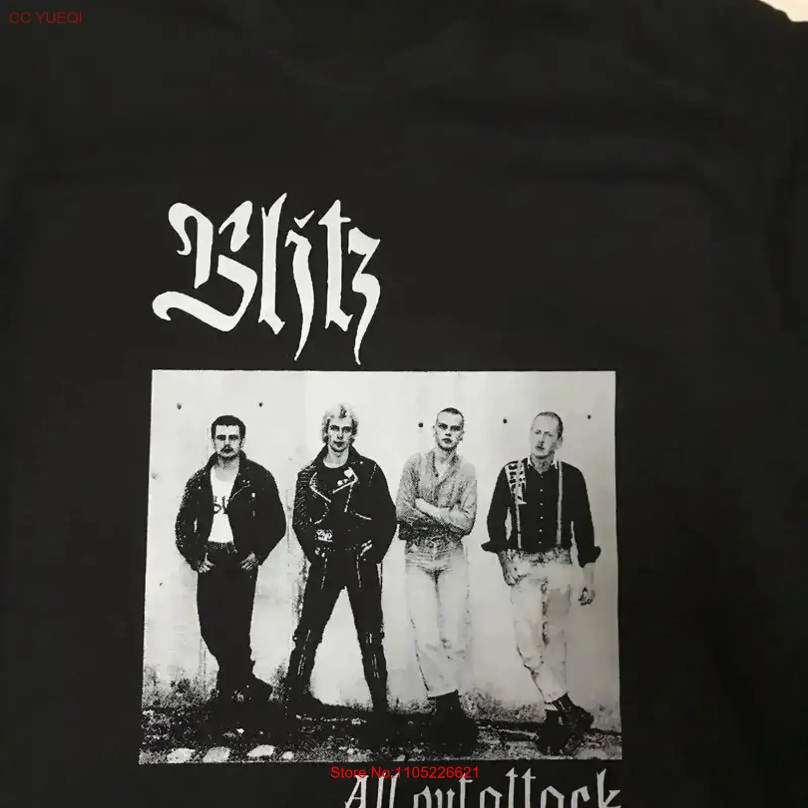 Blitz Band Black T Shirt Cotton Full Size S 5XL VK161 vintage Washed Casual graphic Versatile fashion Stylish Breathable
