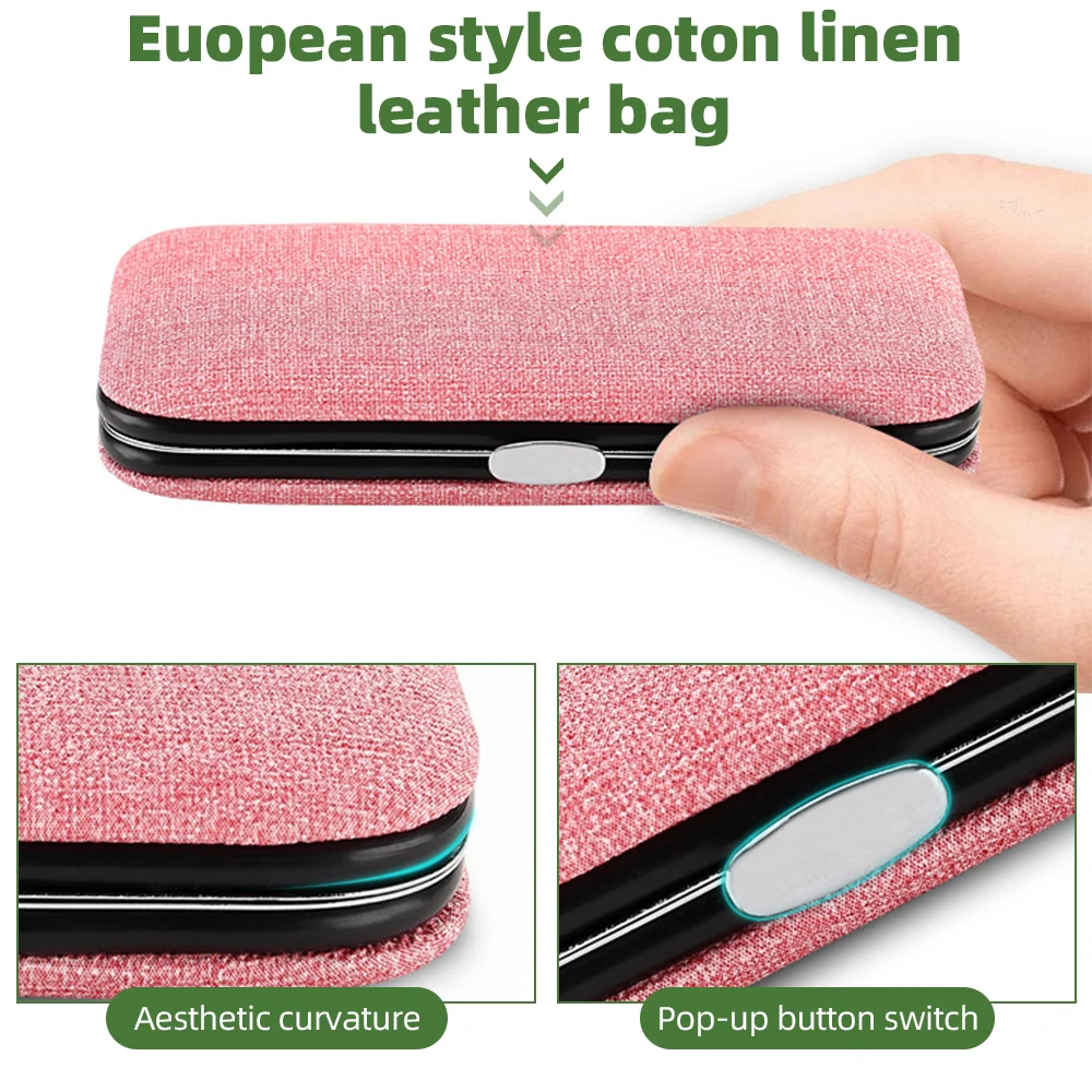 Set di tagliaunghie da 7/8 pezzi combinazione di coltelli per Manicure in acciaio inossidabile per uso domestico tagliaunghie cucchiaio per orecchie strumento professionale per Set di coltelli