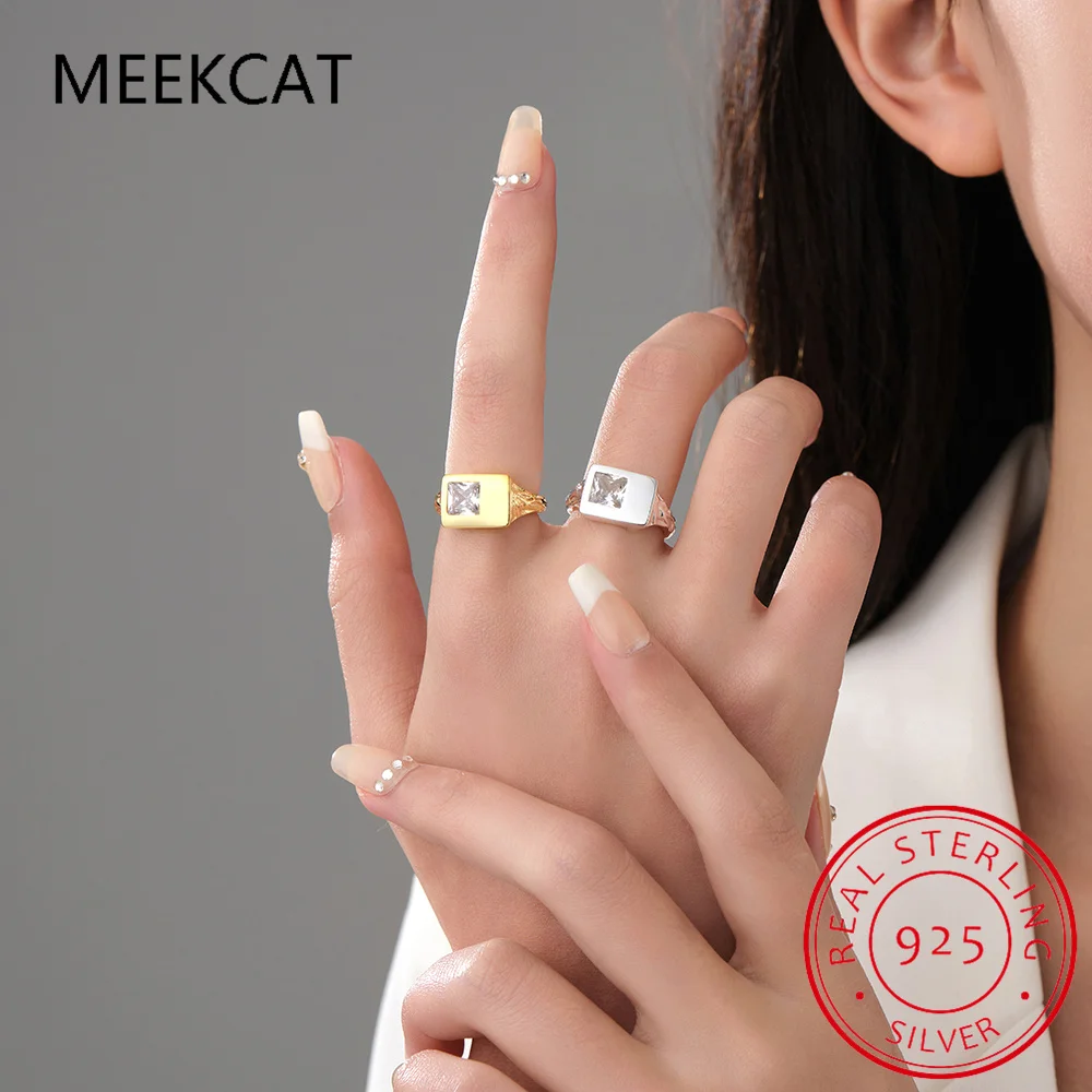 925 Sterling Silver Scrub Texture Rings For Women Adjustable Bold Thick Stackable Rings Minimalist Jewelry