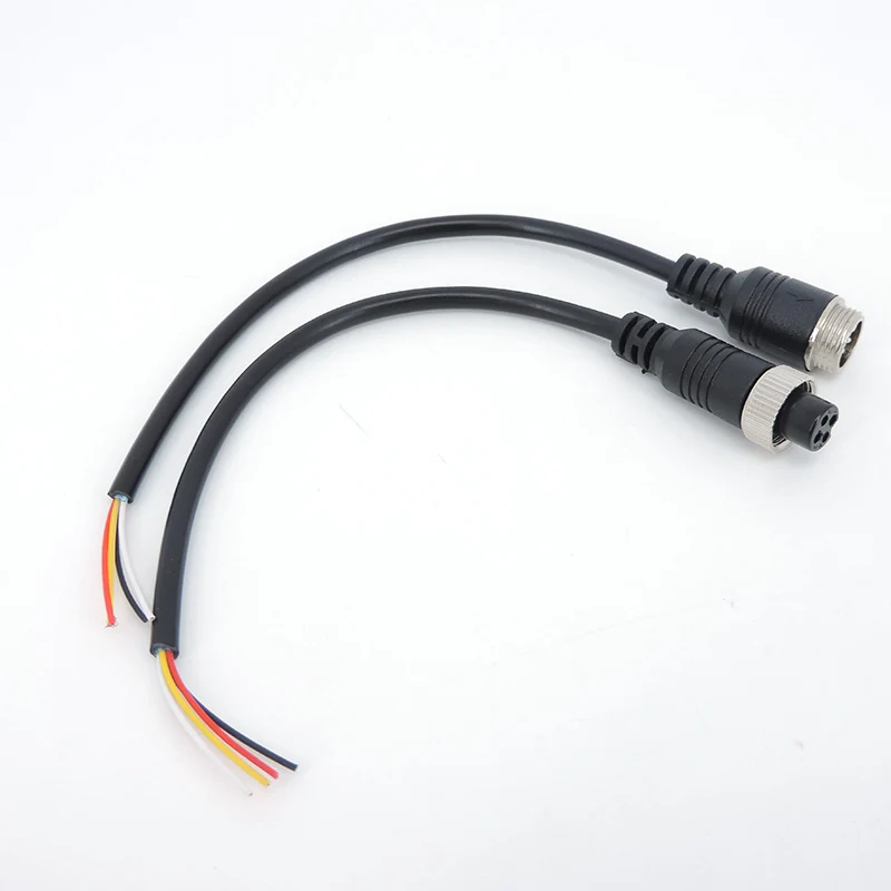 0.2m M12 4Pin Aviation Signal Cable Male Female connector wire Plug GX12 for Car Camera/ DVR Video Camera CCTV Monitor
