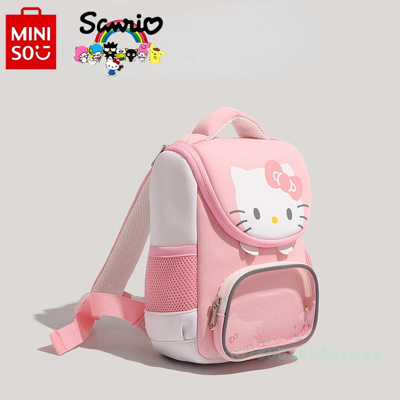 Miniso Hello Kitty New Girls Schoolbag Luxury Brand Girls' Mini Backpack 3D Cartoon Cute Fashion Student Backpack High Quality