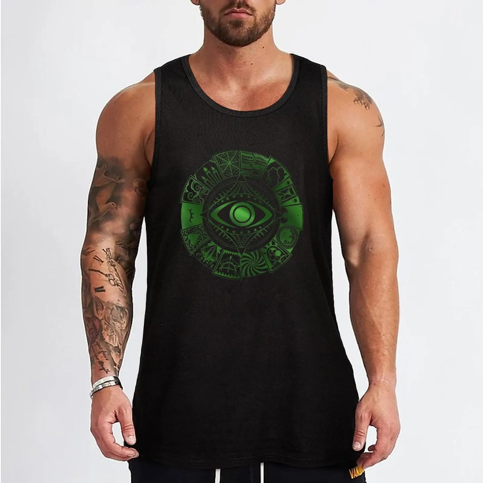 Fears Wheel Tank Top mens gym clothes anime clothes men clothing man vest