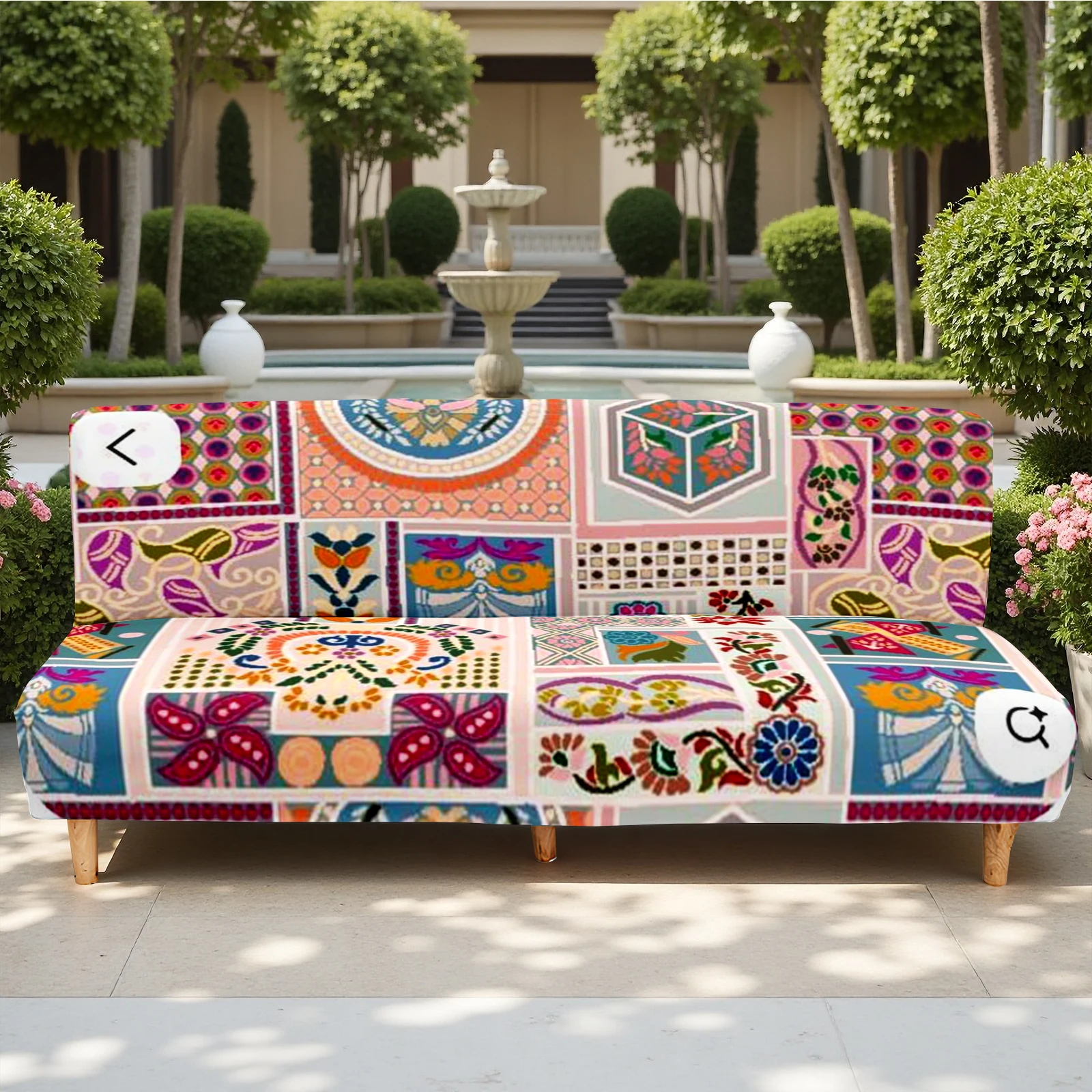 Bohemian Patterned Milk Silk Summer Outdoor Sofa Bed Cover, Pet - Friendly, Washable Without Deformation, Odo
