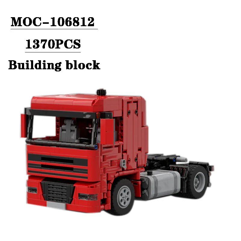 MOC-106812 Truck Trailer Front Assembly Model 1370PCS Adult and Children Puzzle Education Birthday Christmas Toy Gift Decoration