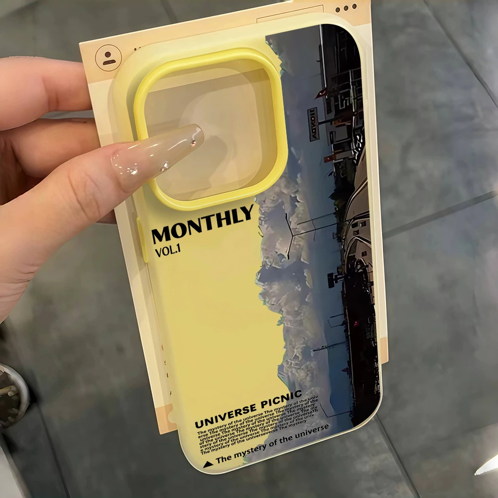 Für iPhone 17 15 16 14 Pro Max Hülle Plus Kunst-Landschaftsmuster-Cover für iPhone 13 11 12 ProMax XS XR 8 Plus Bonbonfarben-Hüllen – Detail 9