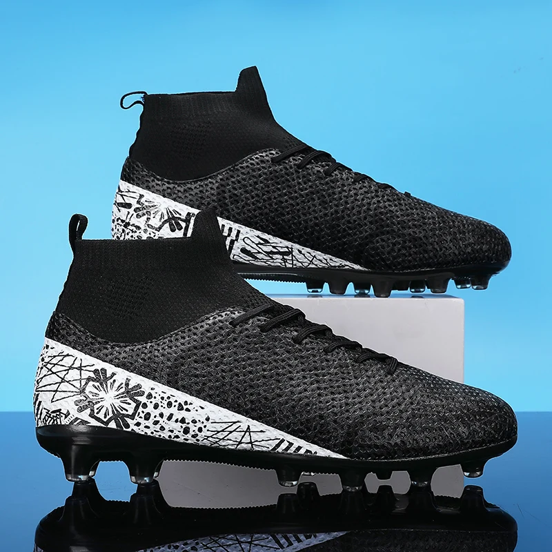 Men‘s Light Non-Slip Training Sneakers Soccer Shoes TF/FG Football Boots Cleats Grass Soft Professional Outdoor Sport Footwears