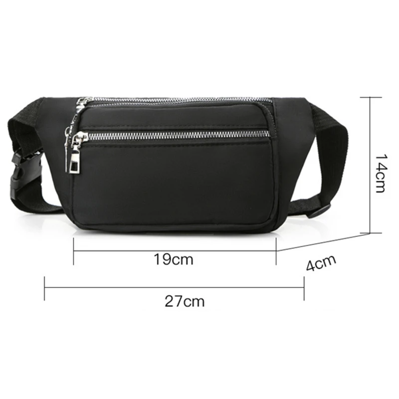 Women\'S Waist Bag Oxford Fanny Packs Casual Chest Bags Man Belt Pouch Travel Hip Sport Bum