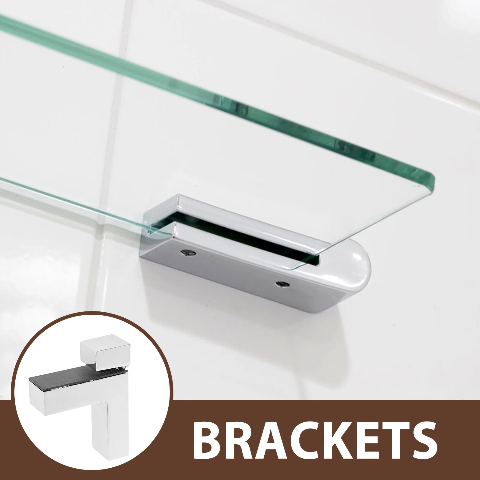 

Layer Shelf Support Brushed Surface Adjustable Clamp for 8-30mm Glass Wood Shelves DIY Shower Storage Bookcase Corner Furniture