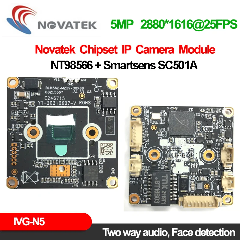 Xm 5.0M IVG-N5 Webcam Sc501Ai Nt98566 1/2.7Inch Ip Camera Module Cloud Night Vision Onvif 2880*1616 25Fps Surveillance Camera