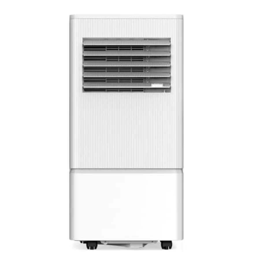 

Portable air conditioner for home use, aluminum housing, white color, 10000 BTU cooling capacity with easy-roll casters and was