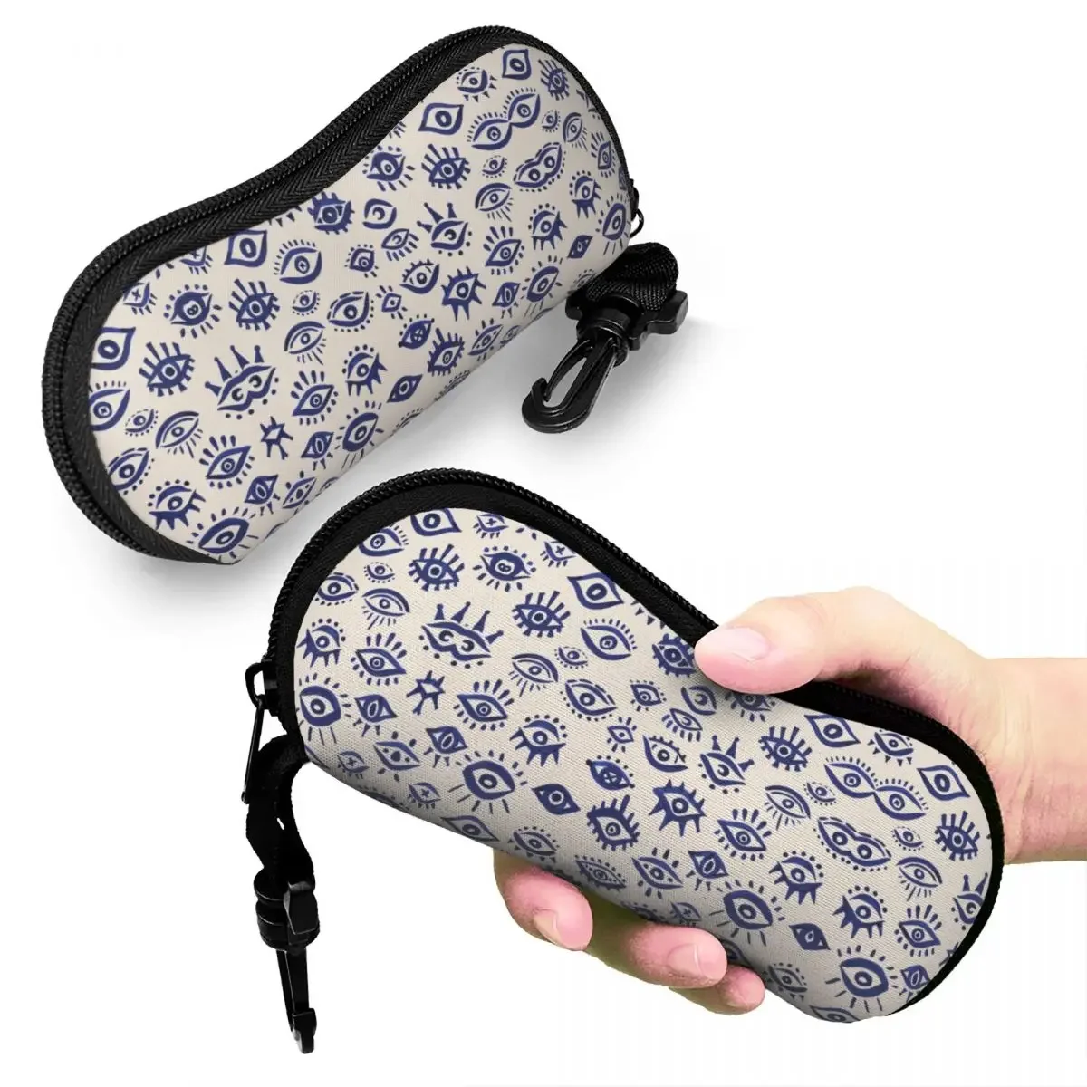 Mystic Eyes Glasses Case New Evil Eye Blue Nazar Amulet Pattern Boho Reading Box Gift Eyeglasses 