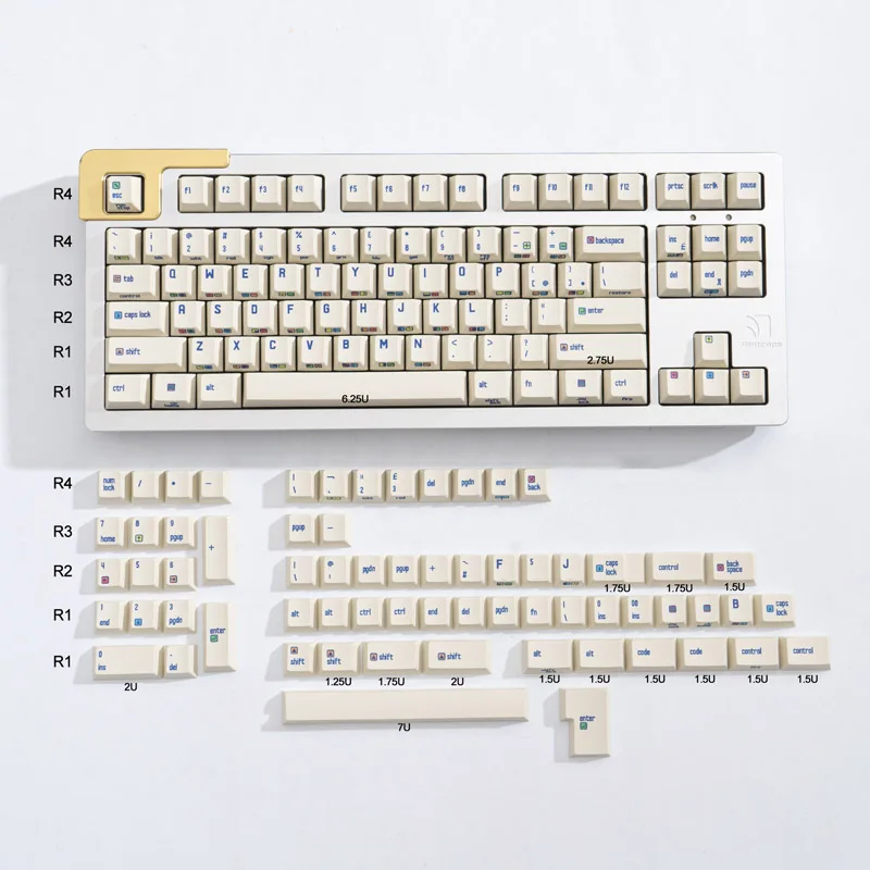 Versão múltipla, commodore 64 tema keycap conjunto, c64 tema keycaps para teclado mecânico