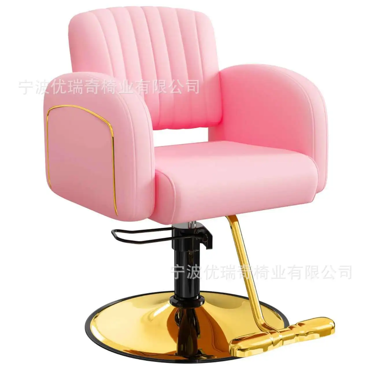 CX metal barber chair lift, hair salon special haircut, leather styling chair