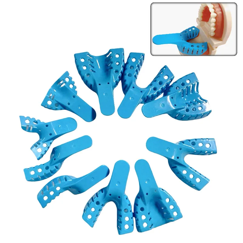 

10Pcs/Set Disposable Plastic Dental Impression Tray Dental Impression Plastic Tray Teeth Holder Dentist Laboratory Material Tool
