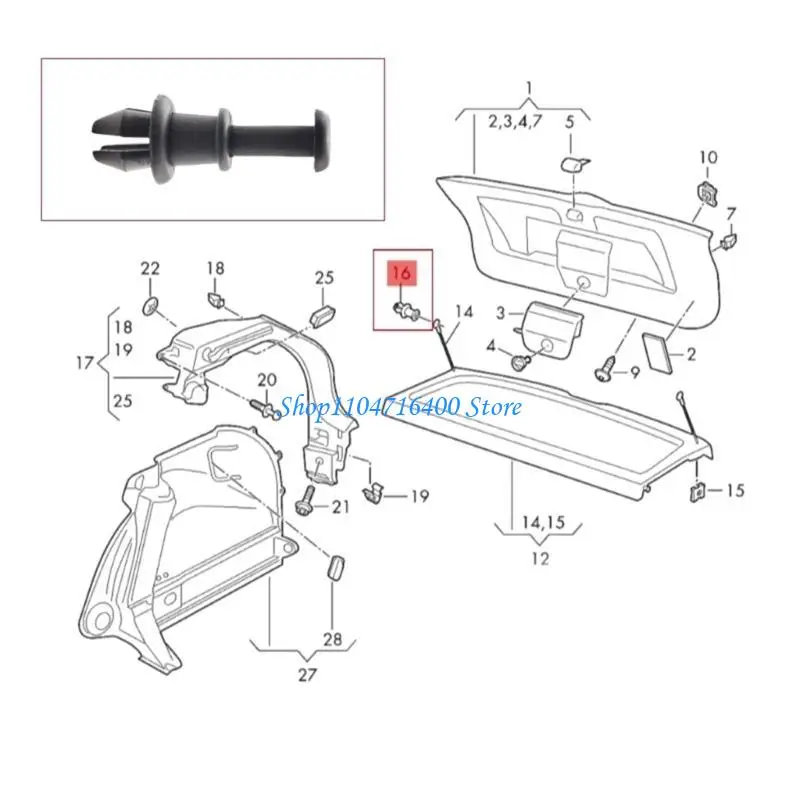 Y1GD 2PCS الطرود الرفقة سلسلة ملحقات البديل للبديل لـ MK5 MK6 1M6867574A #5