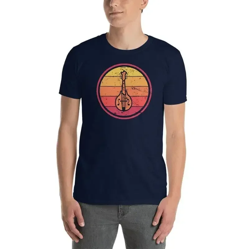 Retro Mandolin T Shirt Bluegrass Music Vintage Style Player
