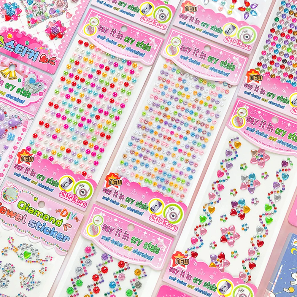 Gem Unicorn Stickers DIY Baseball Caps Glittery Stickers Kindergarten Rewards Fun Creative DIY Toys Best Gifts for Boys Girls