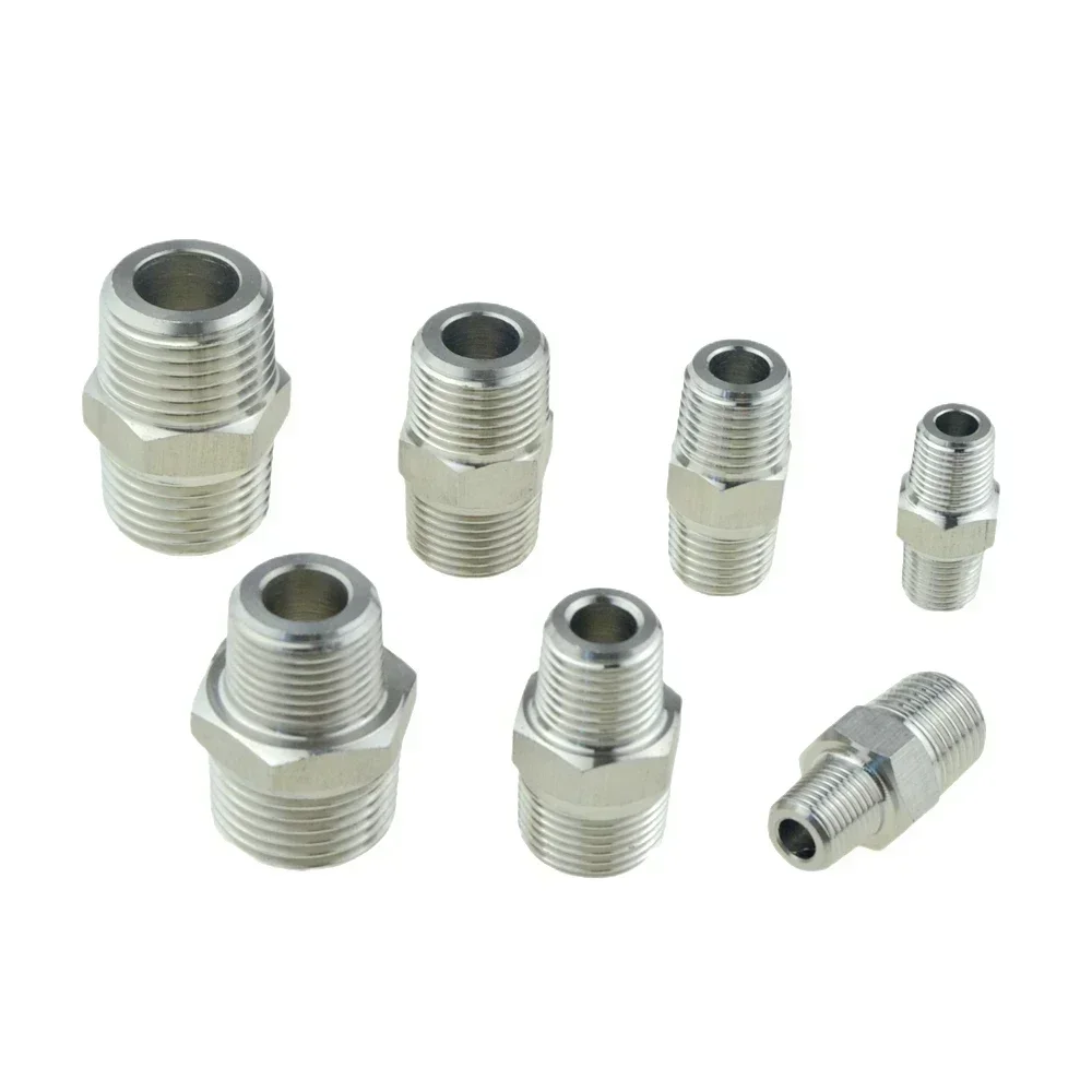 304 Stainless Steel Bushing Reducer Nipple Pipe Fitting Male Female Thread 1/8 1/4 3/8 1/2 3/4 PT Air Adapter Coupler Connector