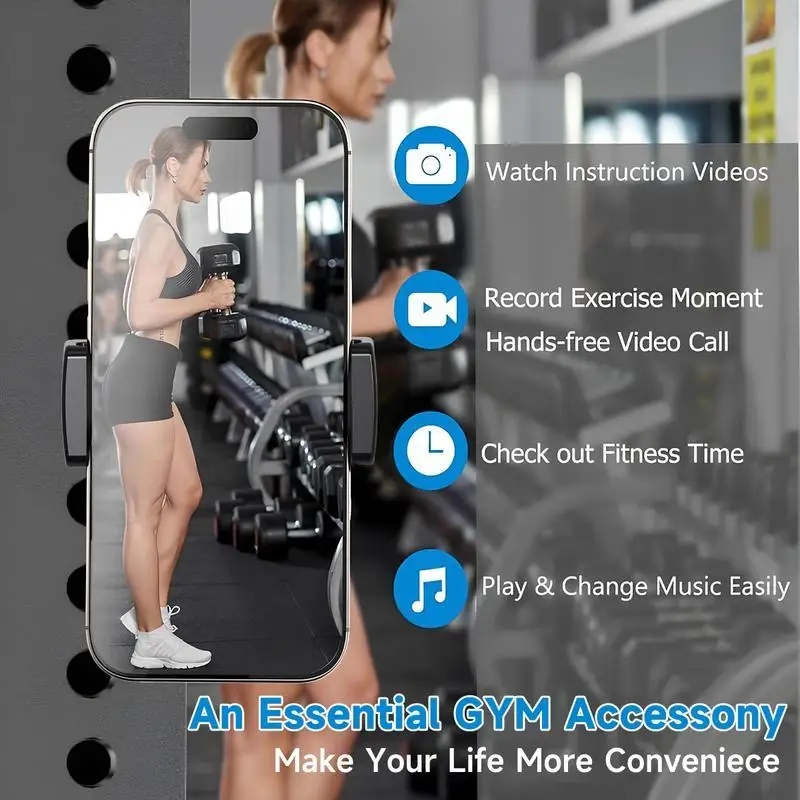 Magnetische Handyhalterung für Fitnessstudio 360 ° Rotierbarer Universeller Handyhalter für Freihändige Nutzung im Fitnessstudio, Auto, Küche und anderen Bereichen – Detail 13
