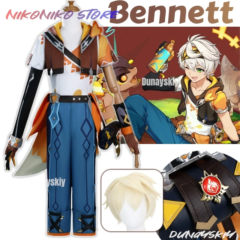 Genshin Impact Bennett Косплей Костюм Парик Приключения В Blazing Hue Униформа Головные уборы Bennett Mondstadt Хэллоуин Вечеринка Мужской Опора Genshin Impact Bennett Косплей Костюм Парик Приключения В Blazing Hue Униформа Головные уборы Bennett Mondstadt Хэллоуин Вечеринка Мужской Опора