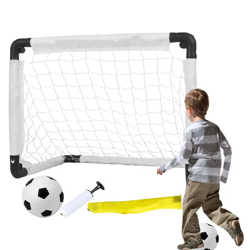 

Portable Soccer Goal Ball Pump Football Cute Youth Soccer Goal Carrying Bag Practice Net Foldable Soccer Training Equipment For