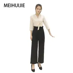 Hotel Foot Bath Saunas Profesionales Masseur Uniform China style Overalls Set Beauty Salon Beautician Spa Work Clothes for Women