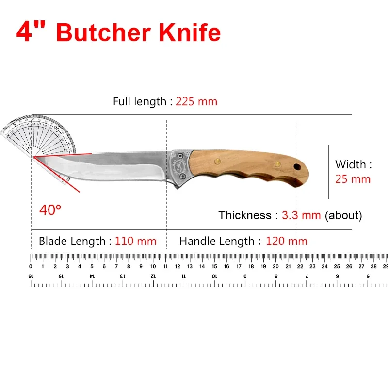 Utility Knife Slicing Fish Fruit Boning Knife Forged Blade Butcher Knife Wood Handle Kitchen Knives Chef Cleaver Meat Vegetables