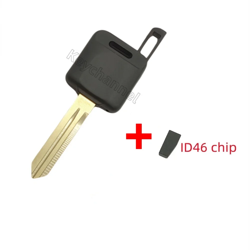 Keychannel Car Key Shell Transponder Key Case With Uncut NSN14 Key Blade ID46 4D60 Chip for Nissan Tiida Sentra Juke Altima