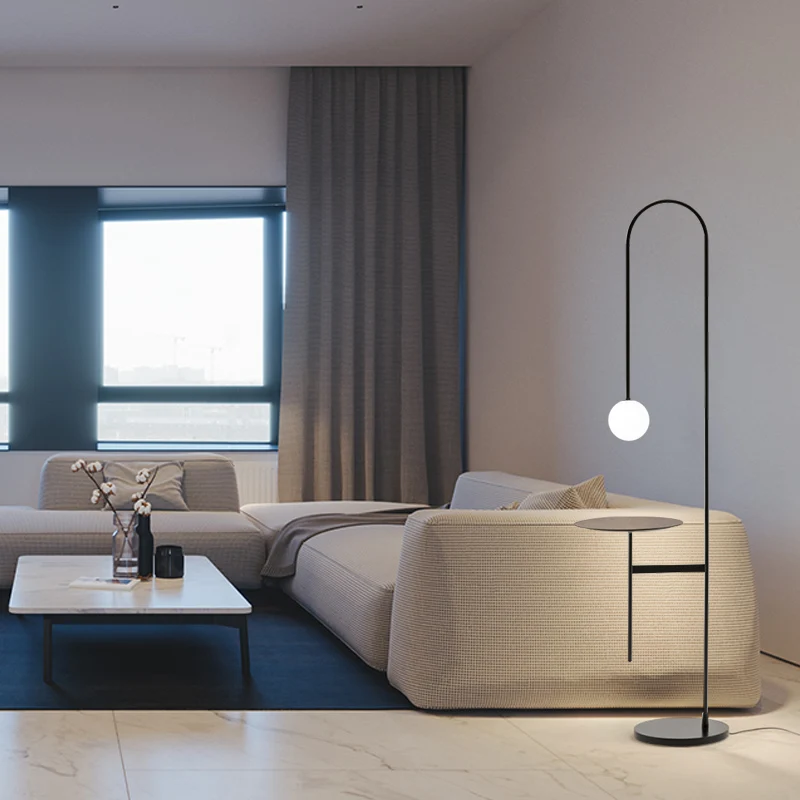 Modern Minimalist Floor Lamp A Personalized Warm Multifunctional Floor Lamp Next To The Sofa in The Bedroom Study Living Room