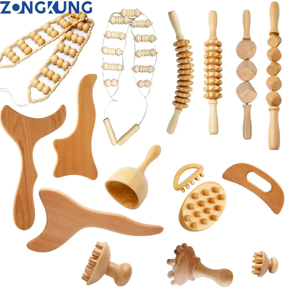 Ferramentas De Massagem De Terapia De Madeira, Gua Sha Roller, Ferramentas De Terapia De Madeira, Copa Sueca, Massageador De Cogumelos, Anti Celulite