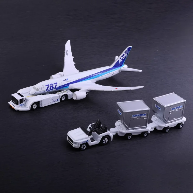 TAKARA TOMY Tomica Boeing 787 Airport Set Luggage Trailer Model ANA/JAL Alloy Toys Motor Vehicle Diecast Metal Model Kids Gifts