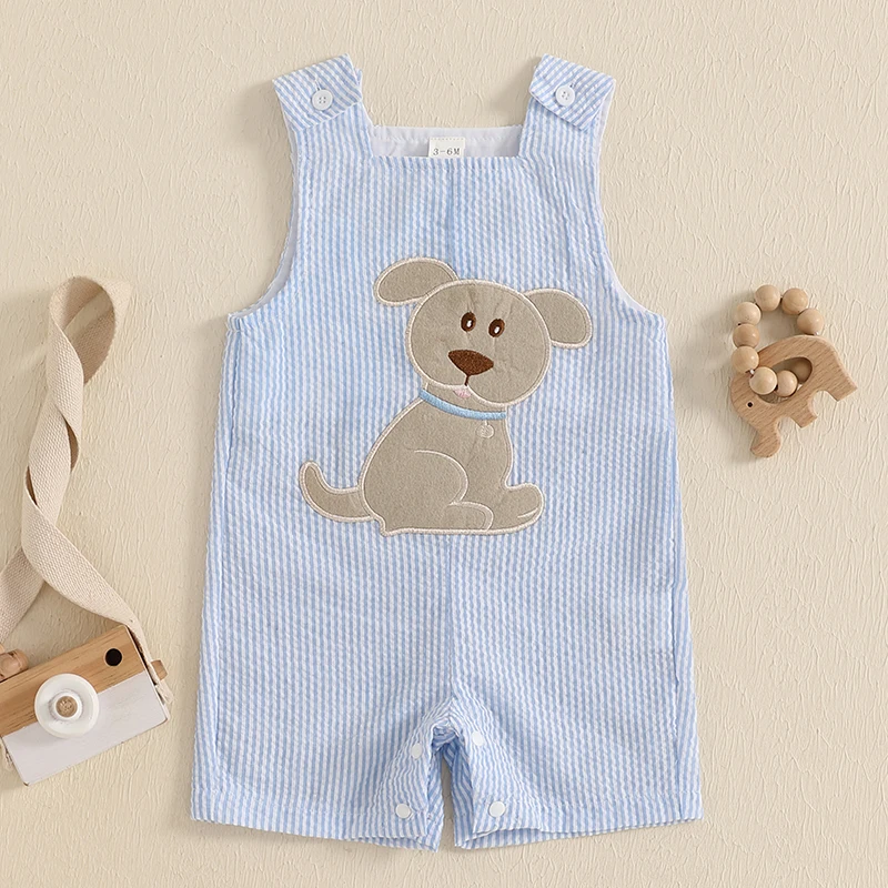 Dog Embroidery Baby Romper 1