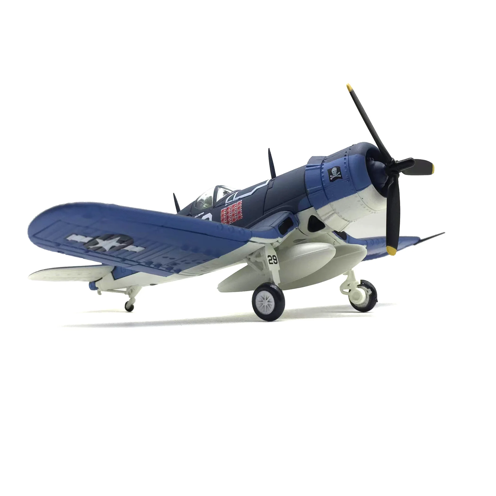 1:72 Modelo de liga de lutador baseado em terra da Marinha dos EUA F4u Corsair Shipboard