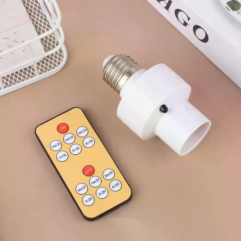 110V 220V E27 60W Wireless Remote Control Smart Timer Switch Lamp Holder House Multi Light Baby Room Bedroom Timer Switch New
