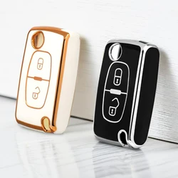 2 Buttons Car Remote Key Case For Peugeot 207 307 308 407 607 807 For Citroen C2 C3 C4 C5 C6 Flip Folding Key Shell Cover