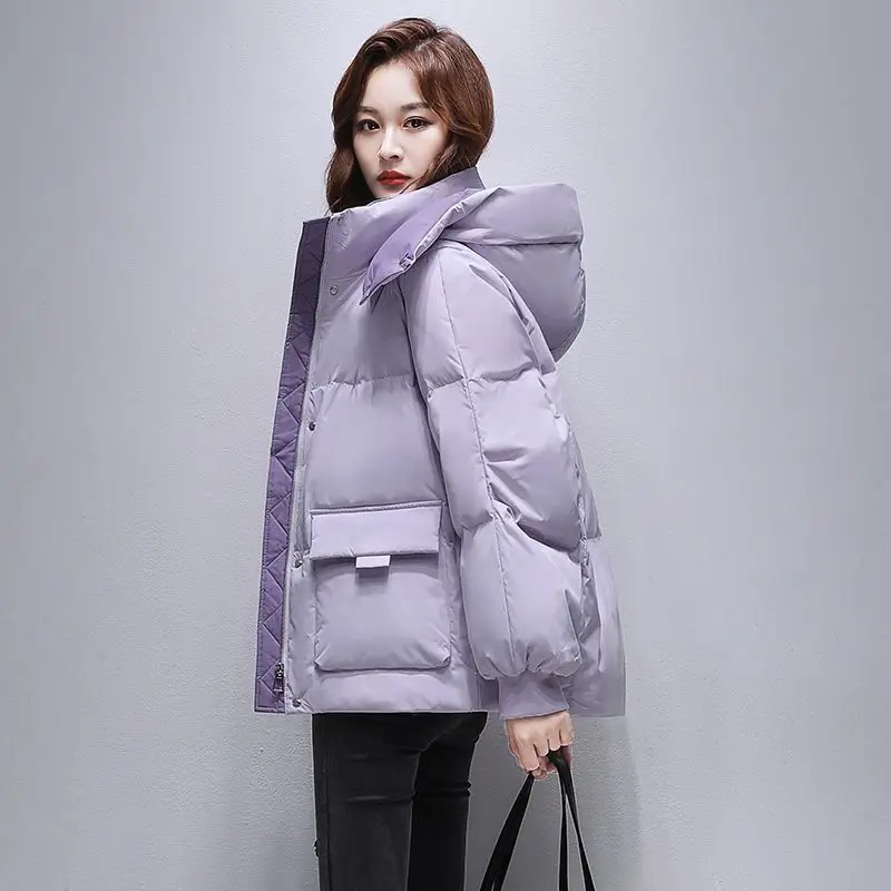 High End Cotton-Padded Autumn Winter New Down Cotton Jacket Women Thicken Warm Parkas Short Coat Female Casual Ladies Top XK32