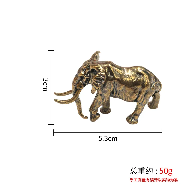 Home Office Desktop Tea Pet Mammoth Figurine Brass Craft Decoration Wholesale
