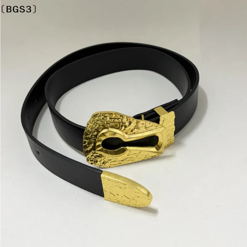 

LeitBGS3ováлодиженский роскошный винтажный ремень с металлической пряжкой, дизайнерский стиль знаменитостей, тонкий, модный, несколько